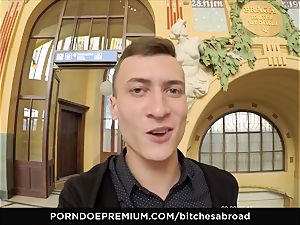 whores ABROAD - Russian tourist honey guzzles cum